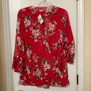 Kut from the Kloth Sydni Surplice Blouse XL NWT